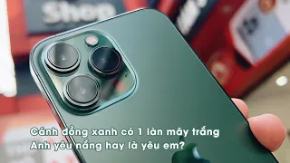 Đập hộp iPhone 13 Pro Max Green Alpine mới nhất