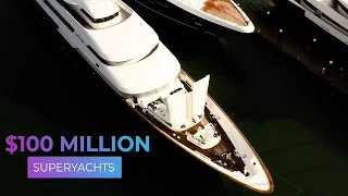 $100 MILLION DOLLAR SUPERYACHTS 2021 - Worlds largest yachts owned by S. Wynn, Spielberg & L. Wesner