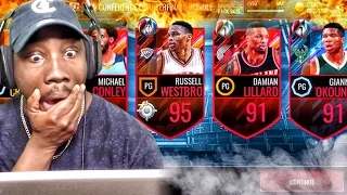 CRAZY PLAYOFFS PACK OPENING & 95 KING WESTBROOK! NBA Live Mobile 16 Gameplay Ep. 101