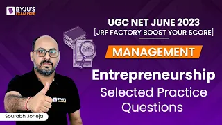 UGC NET June 2023 | UGC NET Management | Entrepreneurship | UGC NET Exam