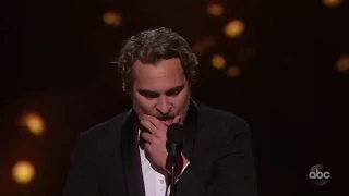 Joaquin Phoenix winning Best Actor 2020 Oscar Emotional Speech | Joaquin Phoenix  2020 Oscar Speech