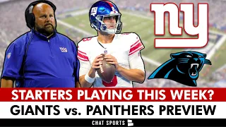 Daniel Jones PLAYING vs. Panthers In Preseason? + Giants Injury News Ft. Evan Neal