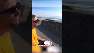 Hawk Steals Food From Tourist