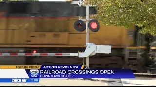 Railroad crossing arms in Downtown Chico repaired after power outage Saturday