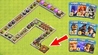 Who Can Survive This Difficult Trap on COC? Trap VS Troops #16 | New COC Trap Challenge