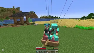 GeminiTay and Grian get launched on a pig with fishing rods