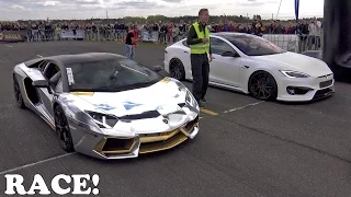 Lamborghini Aventador vs Prior Design Tesla PD-S1000 Model S