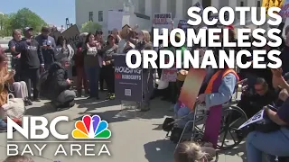 Activities rally in SF as Supreme Court hears case on homeless ordinances