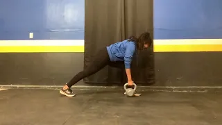 DB Row in Runner’s Lunge