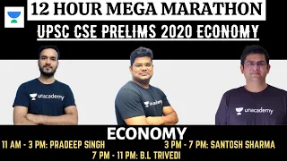 12 Hour Mega Marathon: Complete Economy [UPSC CSE/IAS 2020 Prelims] Hindi