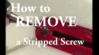 Trick: Removing a stripped screw