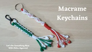 DIY Macrame Keychains For Beginners | How To Make Macrame Keychains | Dual Color Macrame Keychains