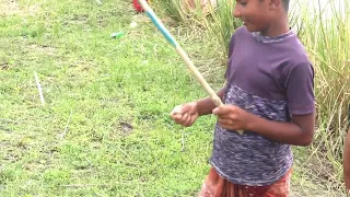 Hook Fish | Traditional Boy Catching Big fish With Hook fishing