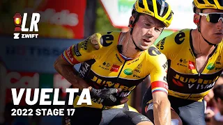 Roglič Abandons La Vuelta After Crash | Vuelta a España Stage 17 2022 | Lanterne Rouge x Zwift