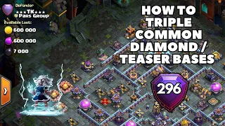 How to Triple Common Diamond/Teaser Bases with Zap Titans - Th15 Legend Attacks #25