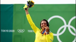 Jessica Fox of Australia won Gold in the women’s canoe slalom C-1 at Tokyo 2020 Olympic