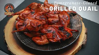 Grilled Quail on Pit Boss Pellet Grill with Pomegranate Glaze