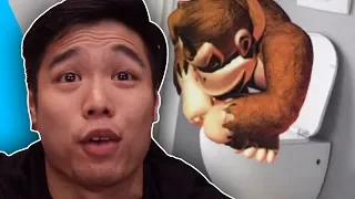 donkey kong ate too many bananas and now he has to endure a severe case of chronic KONGstipation