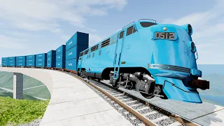 Crazy High Speed Train Crashes #89 - Beamng drive | Dancing Cars