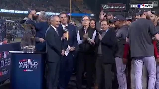 Red Sox Awarded World Series Trophy | Red Sox vs Dodgers World Series Game 5