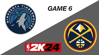 NBA Playoff Sim: Denver Nuggets vs Minnesota Timberwolves - Game 6