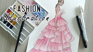 Fashion Illustration- Watercolor technique