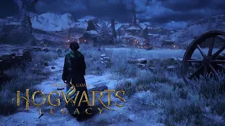 Hogwarts Legacy - Winter Night Walk into northern Hogsmeade countryside