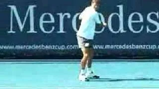 Sjeng Schalken - Practice Courts Forehand and Backhand Slomo