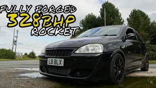 THIS CRAZY 328BHP BOOSTED CORSA SRI IS MAD! *1.8 TURBO*