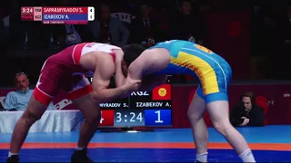 Qual. FS - 79 kg: S. SAPARMYRADOV (TKM) v. A. IZABEKOV (KGZ)