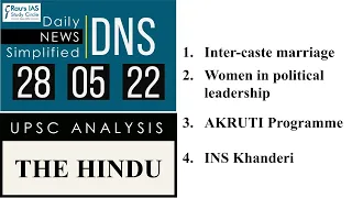 THE HINDU Analysis, 28 May, 2022 (Daily Current Affairs for UPSC IAS) – DNS