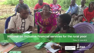 Webinar on inclusive financial services for the rural poor