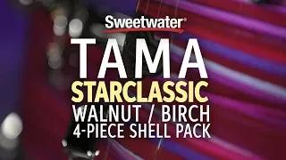 TAMA Starclassic Walnut/Birch Lacquer 4-piece Shell Pack Demo
