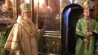 В канун дня памяти преп. Сергия Радонежского Патриарх Кирилл совершил всенощное бдение