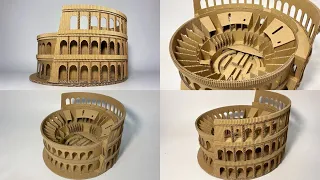 How to make the Rome Colosseum with cardboard | cardboard art and craft | architecture diy | 박스로 만들기