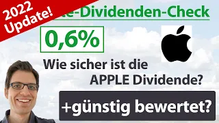 Apple Aktienanalyse 2022: Wie sicher ist die Dividende? (+günstig bewertet?)