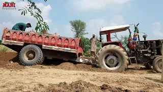 Massey Tractor Stuck Badly | How to Get Unstuck Tractor | Tractor Videos Mani Tractors