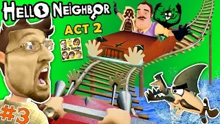 ESCAPE HELLO NEIGHBOR PRISON: FGTEEV ACT 2 - Roller Coaster, Shark & Doll House (Full Game Part 3)