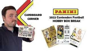 HUGE AUTO HIT! 2022 Panini Contenders Football Hobby Box Break & Review - ROOKIE AUTOGRAPHS GALORE!