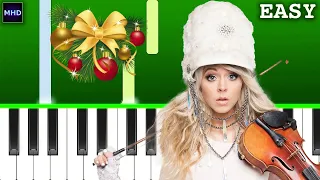 Lindsey Stirling - Carol of the Bells - EASY Piano Tutorial