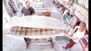 How to build a hollow wooden surfboard time lapse (FULL Process)