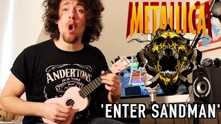 Enter Sandman by Metallica | Ukulele Cover with Guitar Solos & TABS!