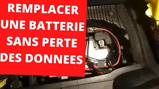 Remplacer une batterie sans perdre les données/Replace a battery without losing data, car radio code