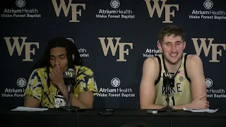 Wake Forest Players Hunter Sallis, Andrew Carr post-Duke press conference