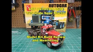 AMT AUTOCAR A64B SEMI TRACTOR 1/25 SCALE MODEL KIT REVIEW BUILD AMT1099