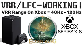 VRR / LFC - Low Framerate Compensation Is Working On Xbox Series X - VRR Range 40Hz - 120Hz on LG CX