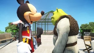 SHREK VS MICKEY MOUSE - GREAT BATTLE