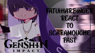 Fatui's react to scaramouche past || kunikuzushi || Genshin impact react