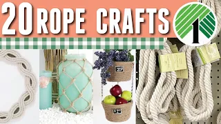 20 Brilliant Dollar Tree Home Decor Crafts (Using Rope)