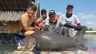 Go Pro Hero 5 !!! 70KG Siamese Carp- Sanaka Team Malaysia Fishing Thailand- Day 2- BKKGUY